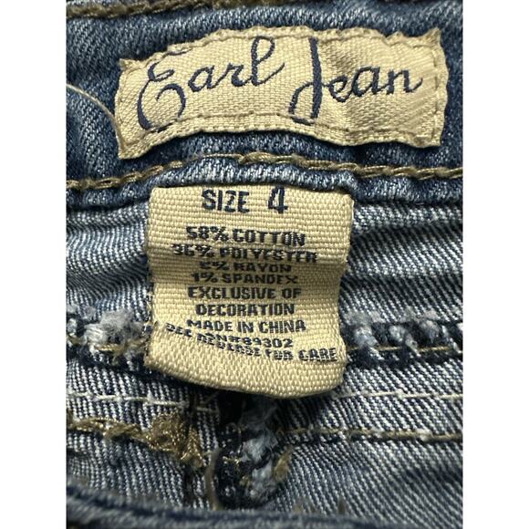 Earl Jean Womens Embellished Flap Pockets Cuffed Capri Jeans size 4 - Picture 11 of 11